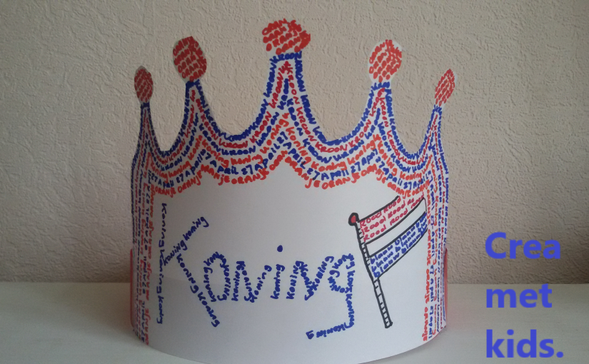 Koningsdag Kalligram kroon Knutselen. » Crea kids