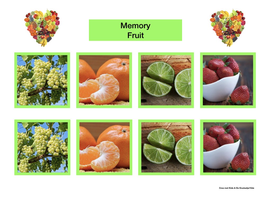 Memory geheugenspel thema fruit »