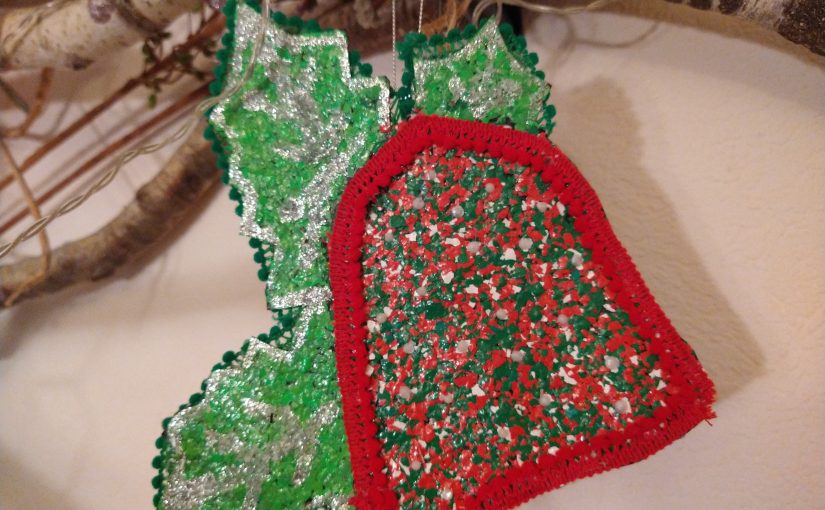 experimenteel gevolgtrekking stroom Kerst wandhanger knutselen met verfvlokken Mirelle-Creametkids » Crea met  kids