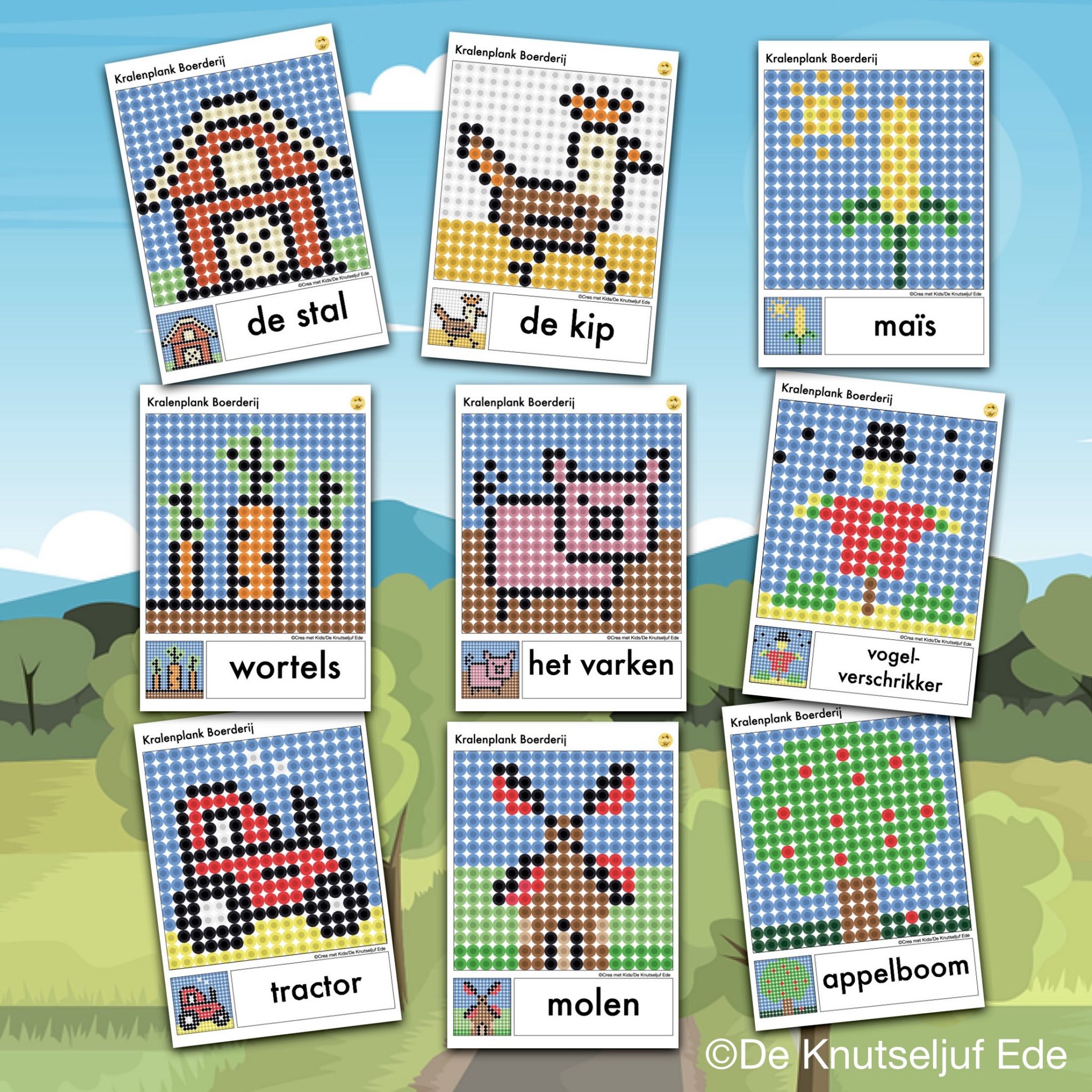 boerderij-thema-kralenplank-crea-met-kids